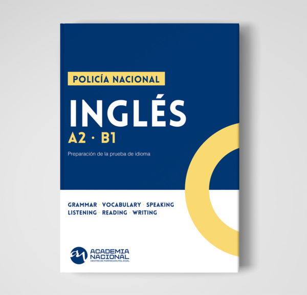 Portada del temario de inglés A2–B1 para Policía Nacional de Academia Nacional